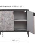 Laurentia - 2 Door Accent Cabinet - Black & Silver