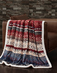 Campfire - Home On The Range Aztec Campfire Sherpa Throw 6 Per Carton - Multi Color