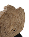 Wood Sculpture - Light Brown / Black