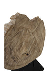 Wood Sculpture - Light Brown / Black
