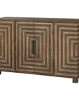Layton - Geometric Console Cabinet - Light Brown