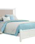 Bonanza - Pebble Gray Upholstered Bed With Mansion Footboard