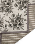 Lyla - Twin Reversible Floral Print Quilt Set (Set of 2) - White / Brown