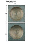 Sybil - Squares (Set of 2) - Antique Gold