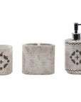 Dakota - Ceramic Countertop Bathroom Set Set of 3 , 4 Per Carton - Cream