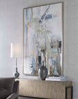 Natural Springs - Hand Painted Canvas Art - Light Gray