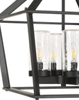 Evanston - 4 Light Indoor-Outdoor Pendant - Black
