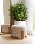Willow - Accent Ottoman - Khaki Swirl