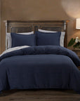 Camden - Queen Duvet Cover Set Set of 3 - Blue