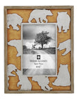 Picture Frame - 4" x 6" Bear Cutout Picture Frame 4 Per Carton - Tan / Grey