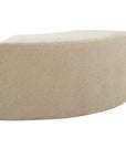 Khai - Rounded Plush Dining Bench - Brown