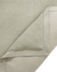 Stonewashed Cotton Waffle Weave - Queen Duvet Cover Set Set of 3 - Light Tan