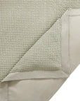 Stonewashed Cotton Waffle Weave - King Duvet Cover Set Set of 3 - Light Tan
