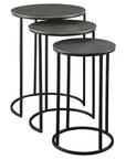 Erik - Metal Nesting Tables (Set of 3) - Dark Gray
