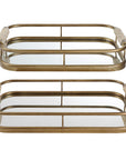 Rosea - Trays (Set of 2) - Brushed Gold