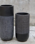 Woven - Shadow Vases (Set of 2) - Black
