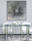 Energy Burst Canvas Art - Pearl Silver