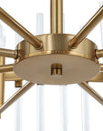Crystal - Stick 8 Light Chandelier - Brass
