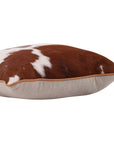 Hair on Hide Accent Pillow - Dark Brown / White