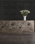 Melange - Florence 4-Door Credenza - Dark Gray