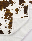 Campfire - Elsa Cowhide Campfire Sherpa Throw 6 Per Carton - Chocolate