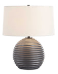 Chelsom - Ribbed Table Lamp - Gray