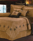 Rustic Star - Full Luxury Star Comforter Set (Set of 7) - Tan