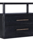 Linville Falls - Shou Sugi Ban 2-Drawer Nightstand - Black