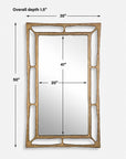 Felix - Rectangle Mirror - Brass