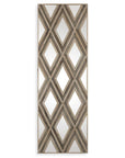 Tahira - Geometric Argyle Pattern Wall Mirror - Light Brown