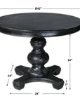 Brynmore - Wood Grain Round Table - Black