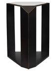 Keenan - Geometric Accent Table - Bronze / White
