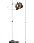 Bessemer - Industrial Floor Lamp - Light Brown