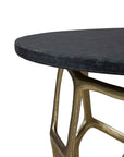 Ariel - Short End Table - Black / Gold