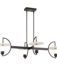 Kyoto - 4 Light Linear LED Chandelier - Black
