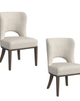 Trevino - Dining Chair Set of 2 - Clarkson's Sand / Chestnut Brown