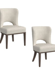 Trevino - Dining Chair Set of 2 - Clarkson's Sand / Chestnut Brown