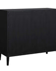 Andrei - Teak Root 2 Door Cabinet - Black / Woodtone