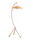 Frond - Floor Lamp - Gold / Rattan