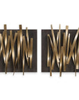 Crosshatch - Metal Wall Decor (Set of 2) - Dark Brown