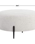 Arles - Large Plush Ottoman - White