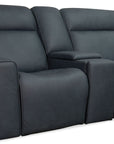 MS - Riverton Power Gliding Console Loveseat With Power Headrest And Lumbar