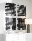 Gridlines - Iron Wall Decor - Black