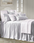 Luna - Full Washed Linen Bedspread Set Set of 3 - Light Gray