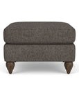 Moxy - Fabric Ottoman, Round Turned Legs