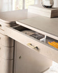 Marlowe - Knee-Hole Desk - Polished Limestone