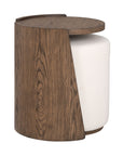 Lyra - End Table - Dark Brown / White