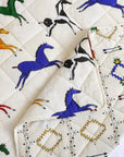 Wild Horses - Twin Reversible Quilt Set Set of 2 - Multi Color