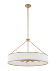 Algiers - 8 Light Drum Pendant - Gold / White