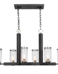 Jarsdel - 6 Light Industrial Island Light - Black